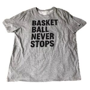 NIKE Men’s size X LARGE BASKETBALL NEVER STOPS DRI FIT T SHIRT